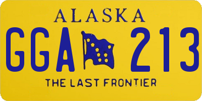 AK license plate GGA213