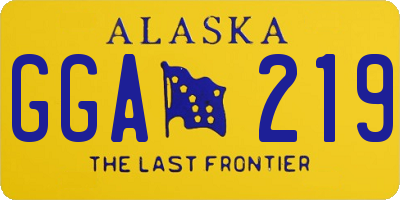 AK license plate GGA219