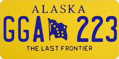 AK license plate GGA223