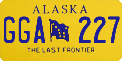 AK license plate GGA227