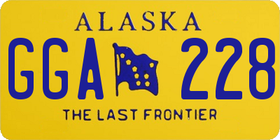 AK license plate GGA228