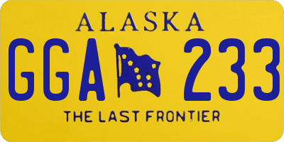 AK license plate GGA233