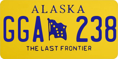 AK license plate GGA238
