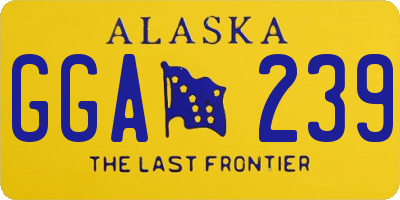 AK license plate GGA239
