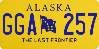 AK license plate GGA257