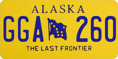 AK license plate GGA260