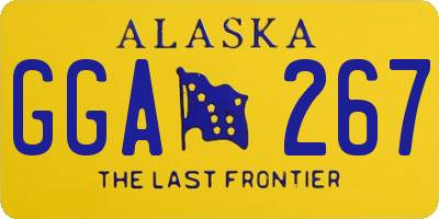 AK license plate GGA267