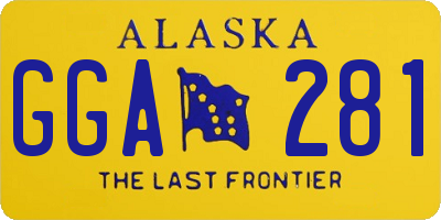 AK license plate GGA281