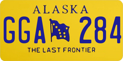 AK license plate GGA284