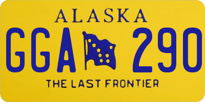 AK license plate GGA290