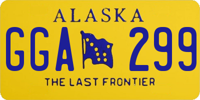 AK license plate GGA299