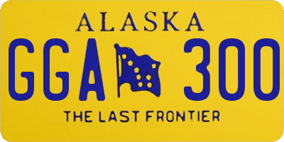AK license plate GGA300