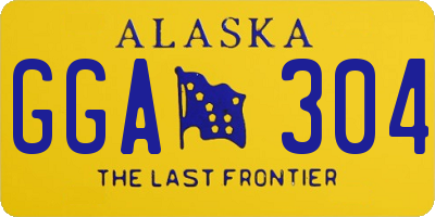 AK license plate GGA304