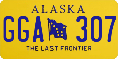 AK license plate GGA307