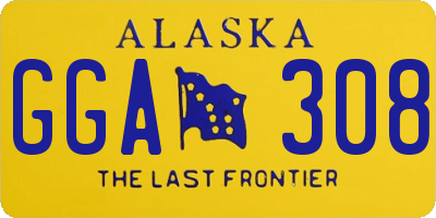 AK license plate GGA308