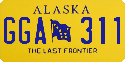 AK license plate GGA311