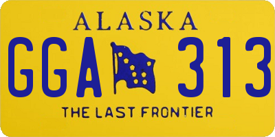 AK license plate GGA313