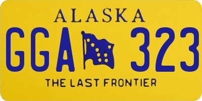 AK license plate GGA323