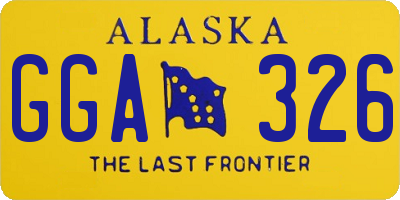 AK license plate GGA326