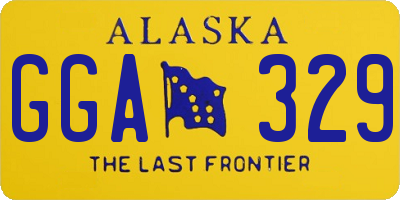 AK license plate GGA329