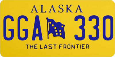 AK license plate GGA330