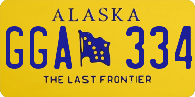 AK license plate GGA334