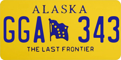 AK license plate GGA343