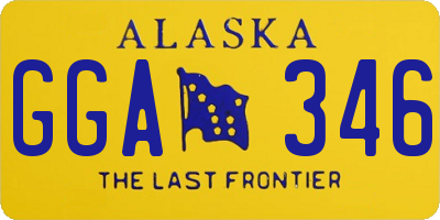 AK license plate GGA346