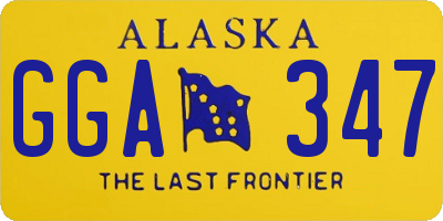 AK license plate GGA347