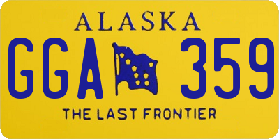 AK license plate GGA359