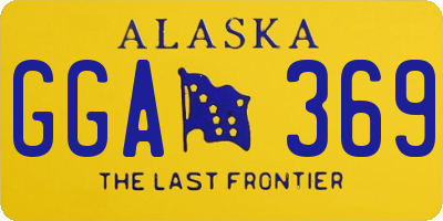 AK license plate GGA369
