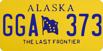 AK license plate GGA373