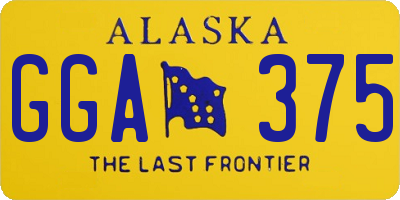 AK license plate GGA375