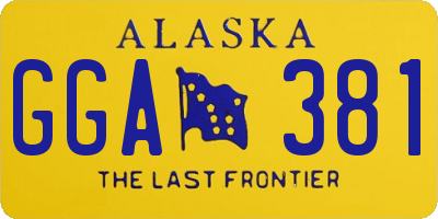 AK license plate GGA381