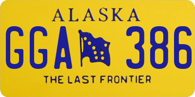 AK license plate GGA386