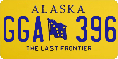 AK license plate GGA396