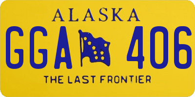 AK license plate GGA406