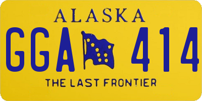 AK license plate GGA414