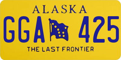 AK license plate GGA425