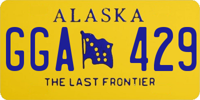 AK license plate GGA429