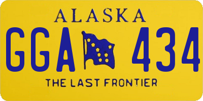 AK license plate GGA434