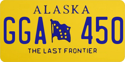 AK license plate GGA450