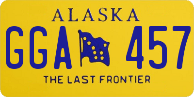 AK license plate GGA457