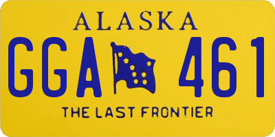 AK license plate GGA461