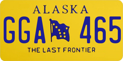 AK license plate GGA465
