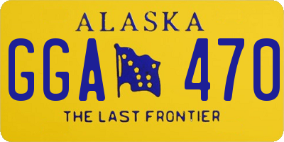 AK license plate GGA470