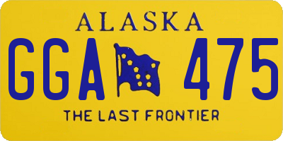AK license plate GGA475