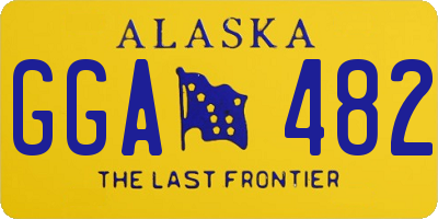 AK license plate GGA482