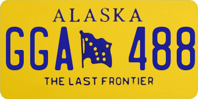 AK license plate GGA488