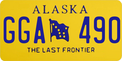 AK license plate GGA490